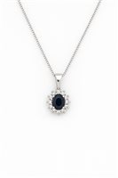 Collier Idee Preziose dal 1987 Femme in Or blanc Zaffiro blu 0.38 Ct IP.CK18B/4Z - IP.CK18B/4Z